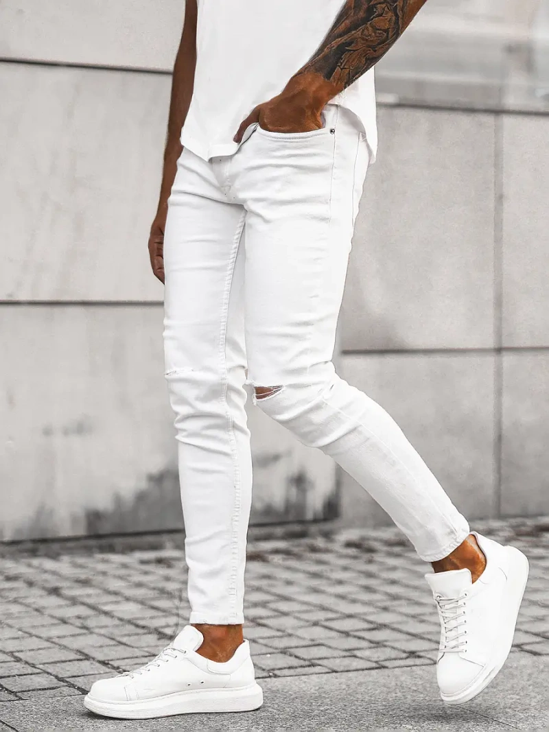 Férfi Farmer Nadrág Fehér OZONEE E/5391/01Z