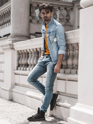 Férfi farmer dzseki kék OZONEE G/600