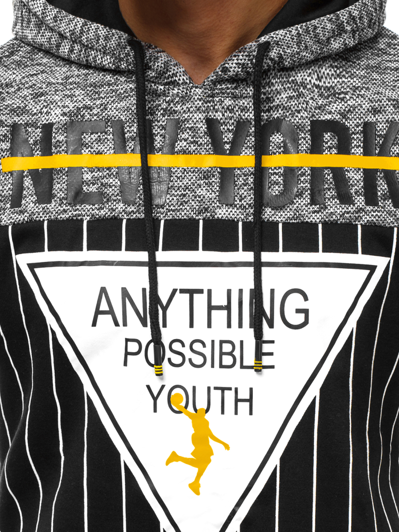 Férfi blúz grafit Szürke OZONEE JS/KS1907Z