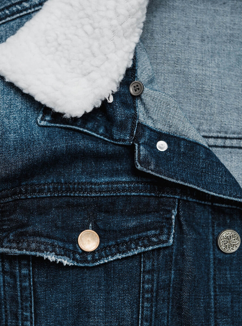Férfi Farmer Dzseki SHERPA Sötét-Kék OZONEE NB/MJ516BSZ
