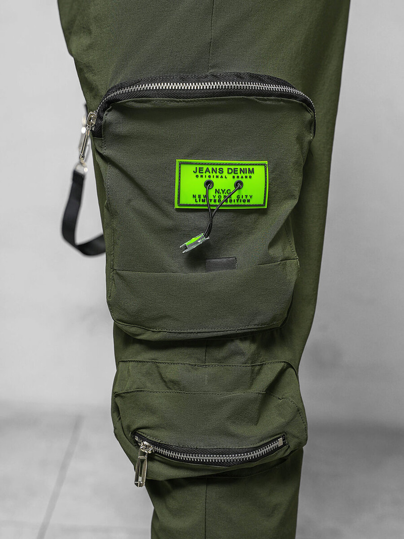 Férfi Chino Nadrág Khaki OZONEE O/PS5519