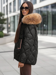 Női téli kabát fekete OZONEE O/5M3226/392Z