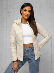 Női kabát ecru OZONEE JS/16M9239/62