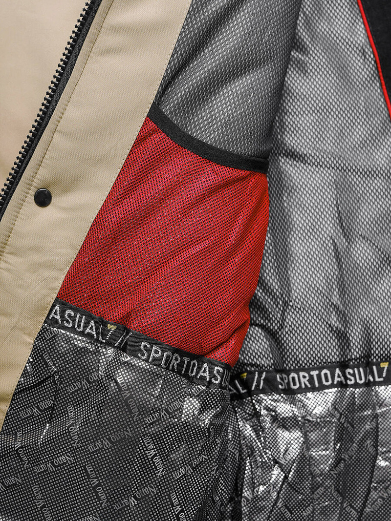 Férfi Steppelt Kabát Bézs OZONEE JS/22M322/62