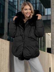 Női téli kabát fekete OZONEE O/16M9179/392Z