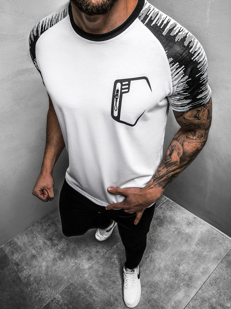 Férfi póló Fehér OZONEE JS/KS2072Z