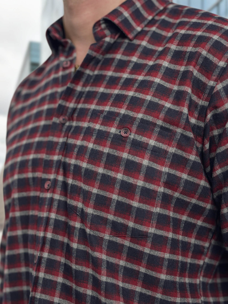 Férfi Ing Bordó OZONEE V/V176