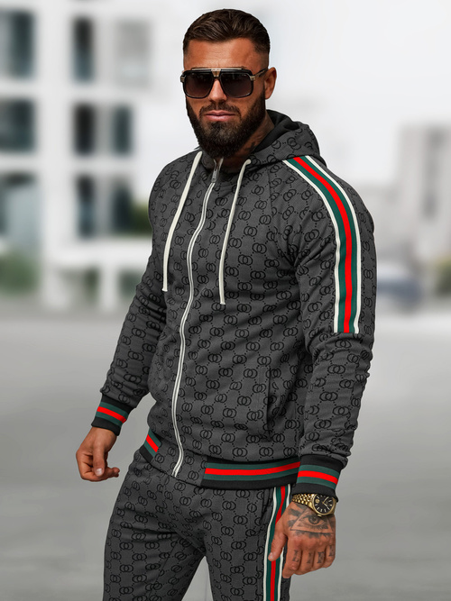 Férfi melegítő együttes fekete OZONEE O/FF5111AB