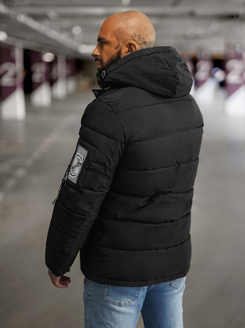 Férfi kabát fekete OZONEE JS/57M7503/392