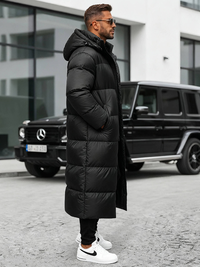 Férfi téli kabát fekete OZONEE O/M3202Z