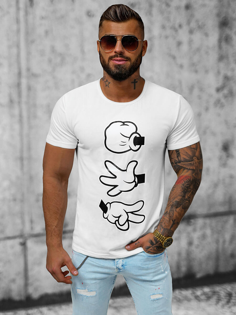 Férfi Póló Fehér OZONEE JS/KS1997Z