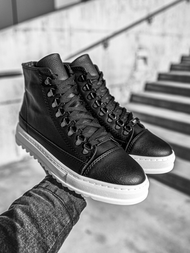 Férfi magasszárú sneakersek Fekete-fehér OZONEE W/034