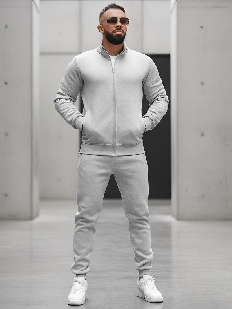 Férfi melegítő együttes szürke OZONEE JS/68C10385/2