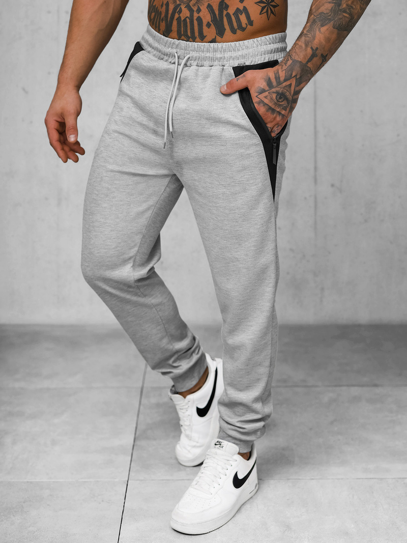 Férfi melegítő nadrág szürke OZONEE JS/15K1813/2