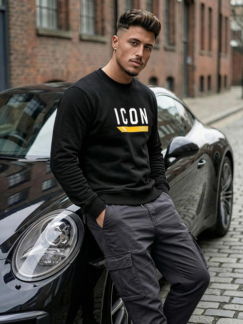 Férfi Melegítő Felső Fekete OZONEE JS/8B1753/3