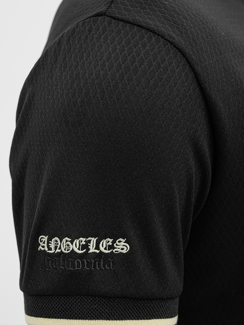 Férfi galléros póló fekete OZONEE O/YN2/575