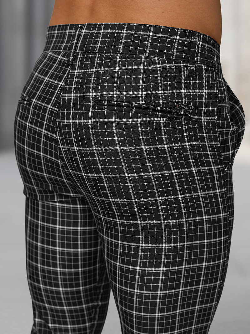 Férfi chino nadrág fekete OZONEE DJ/5515Z