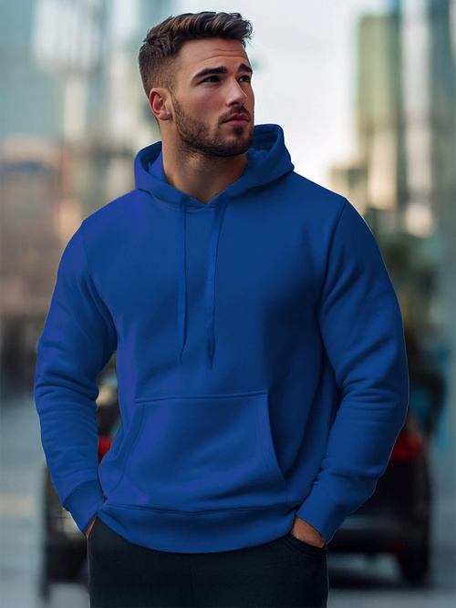 Férfi kapucnis pulóver búzavirág OZONEE JS/2009/65Z