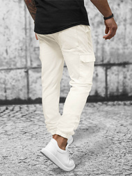 Férfi Chino Nadrág Ekrü OZONEE O/P4051