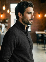 Férfi Pulóver Fekete OZONEE JS/59B3611/3