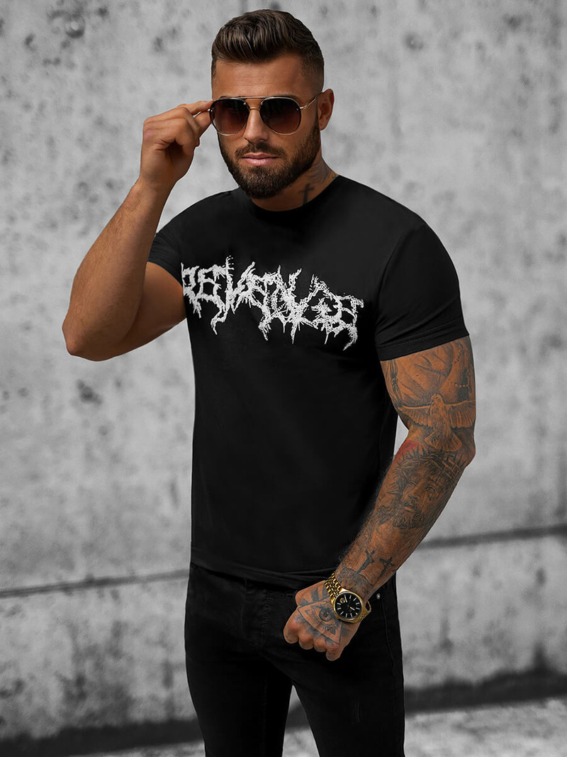 Férfi Póló Fekete OZONEE NB/MT3027