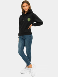 Női kapucnis pulóver fekete OZONEE JS/B26013