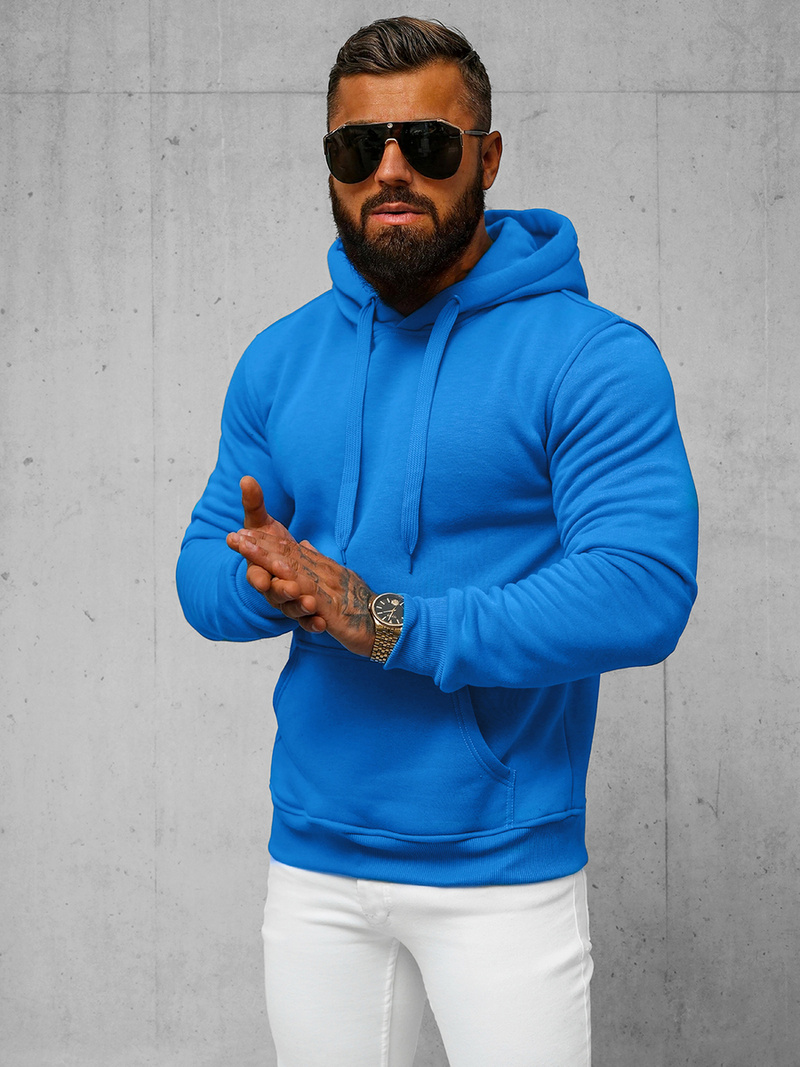 Férfi kapucnis pulóver Kék OZONEE JS/2009Z