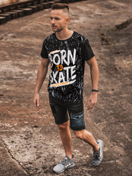 Férfi farmer rövidnadrág Fekete OZONEE G/1071