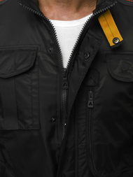 Férfi átmeneti kabát fekete OZONEE O/99237