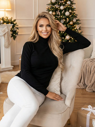 Női pulóver fekete OZONEE JS/8003/9Z