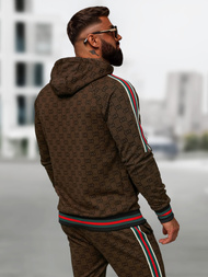 Férfi melegítő együttes sötét-bézs OZONEE O/FF5111AB