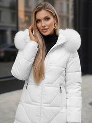 Női téli kabát fehér OZONEE JS/16M9099/281Z