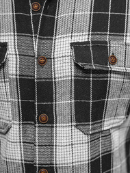 Férfi Ing Fekete OZONEE NB/MC727N