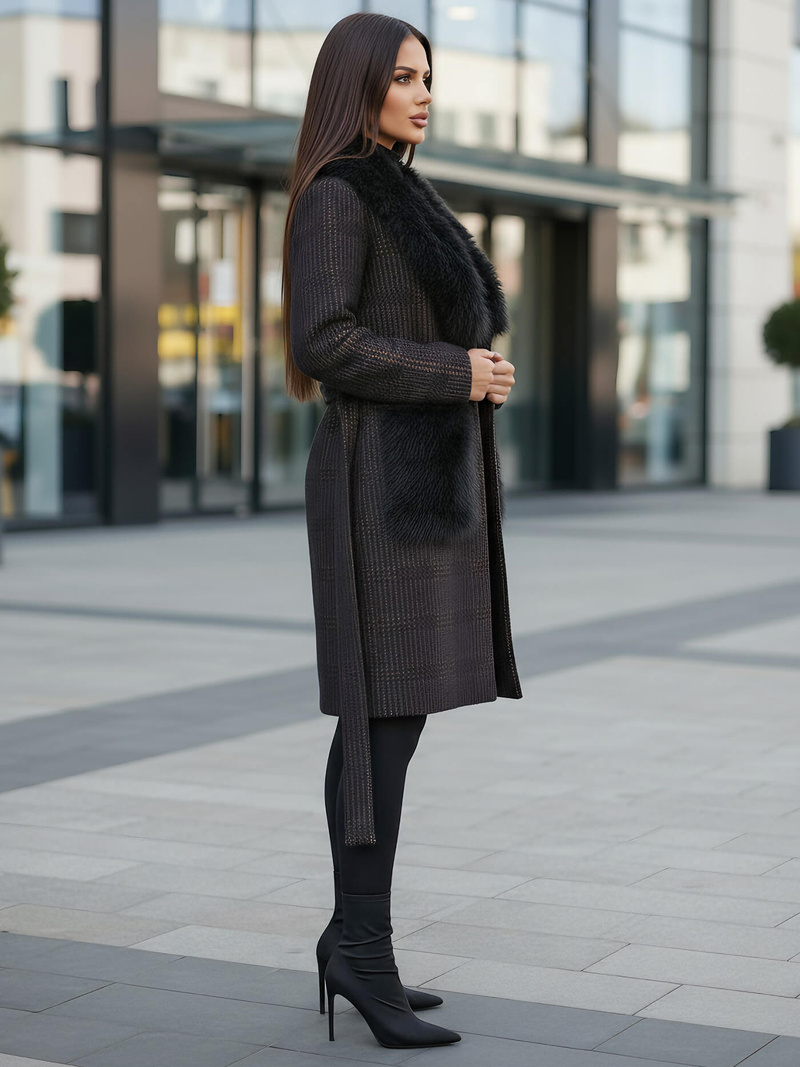 Női kabát fekete OZONEE JS/53M5200/1Z