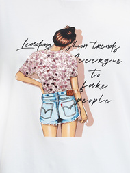 Női polo fehér OZONEE JS/95T2573/1