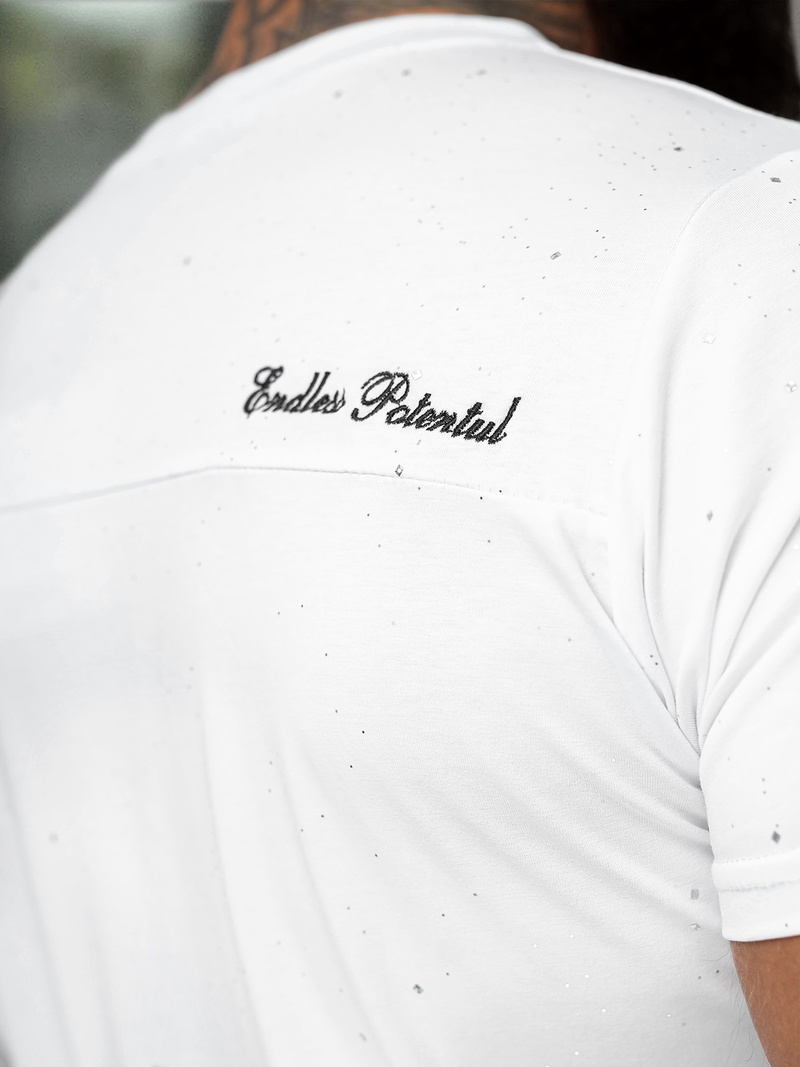 Férfi Póló Fehér OZONEE O/QQ1387