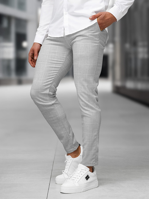 Férfi chino nadrág Szürke OZONEE DJ/5505Z