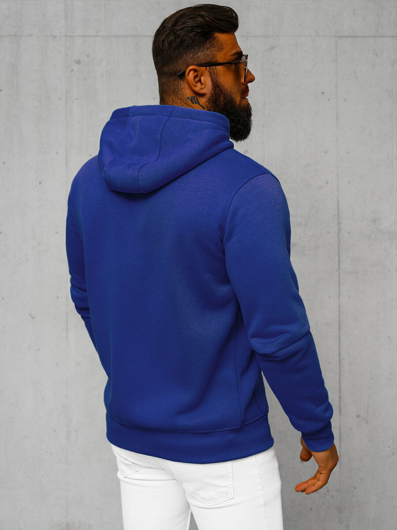 Férfi kapucnis pulóver kobalt OZONEE JS/2008Z