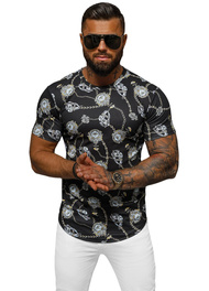 Férfi Póló Fekete OZONEE O/PT012