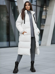 Női téli kabát fehér OZONEE JS/5M3163/281Z