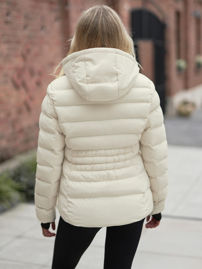 Női téli kabát ecru OZONEE JS/M769/281Z