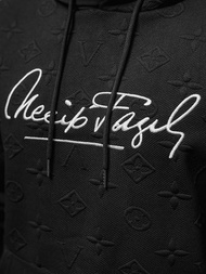 Férfi kapucnis felső fekete OZONEE JS/3B572