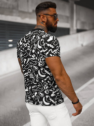 Férfi Póló Fekete OZONEE JS/8T1205/3