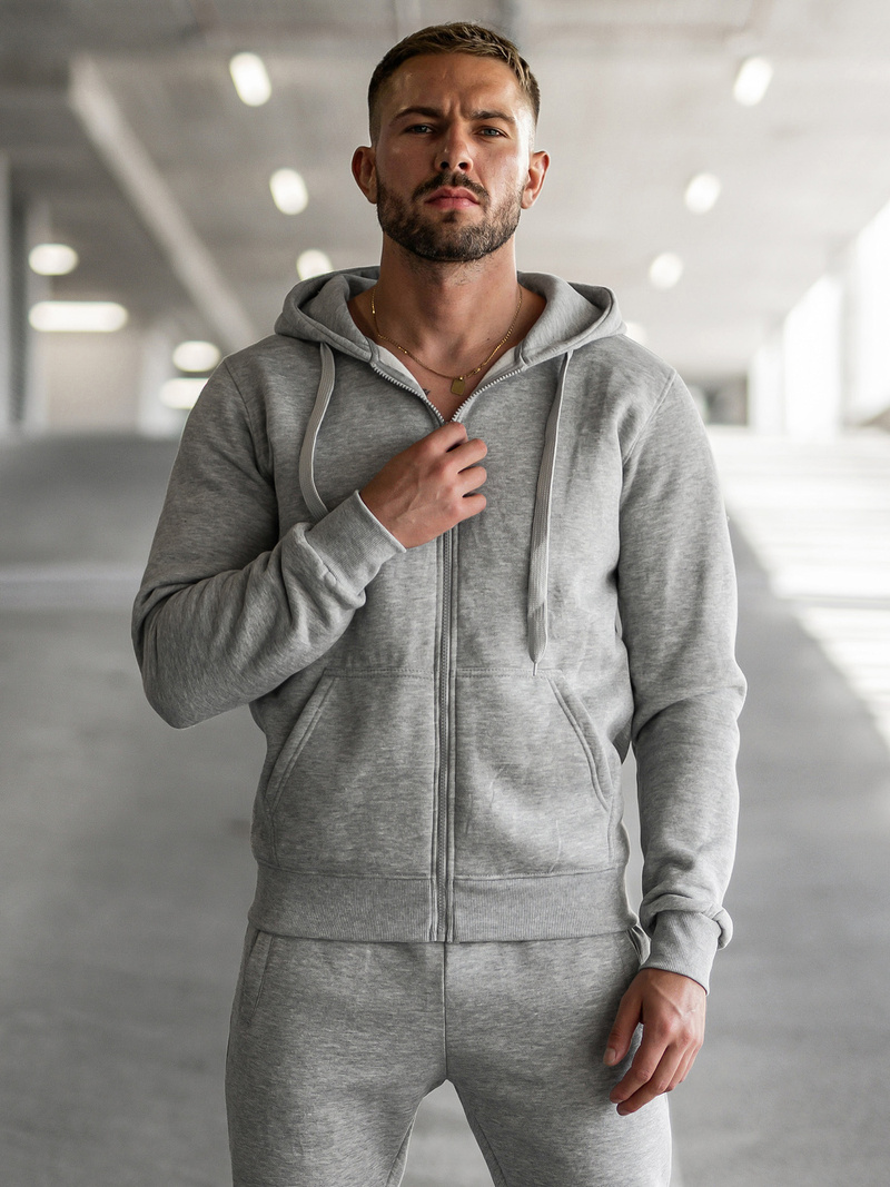 Férfi melegítő együttes szürke OZONEE JS/68C10386/2Z