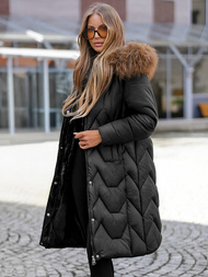 Női téli kabát fekete OZONEE O/5M3229/392