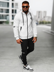 Férfi melegítő együttes fehér-fekete OZONEE O/LN11887