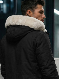 Férfi téli parka kabát fekete OZONEE JS/5M120/392Z