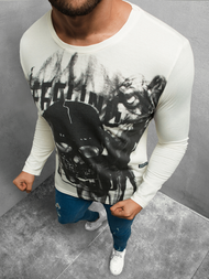 Férfi hosszú ujjú póló Bézs OZONEE O/1291