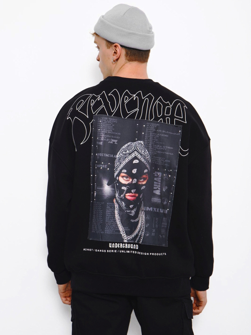 Férfi melegítő felső Fekete OZONEE MACH/M3288