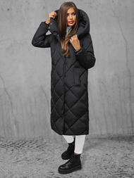 Női téli kabát fekete OZONEE JS/5M3173/392